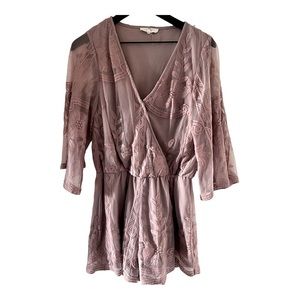 Mauve Lace Romper